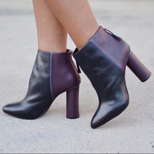 Cabi Bisset Chic Colorblock Heeled Ankle Boots 10